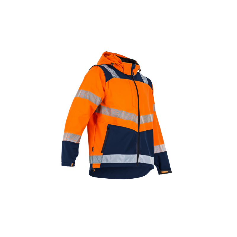 Softshell bicolore 3 couches - manches amovibles par zip - AUTHENTIC HV - CIBLE