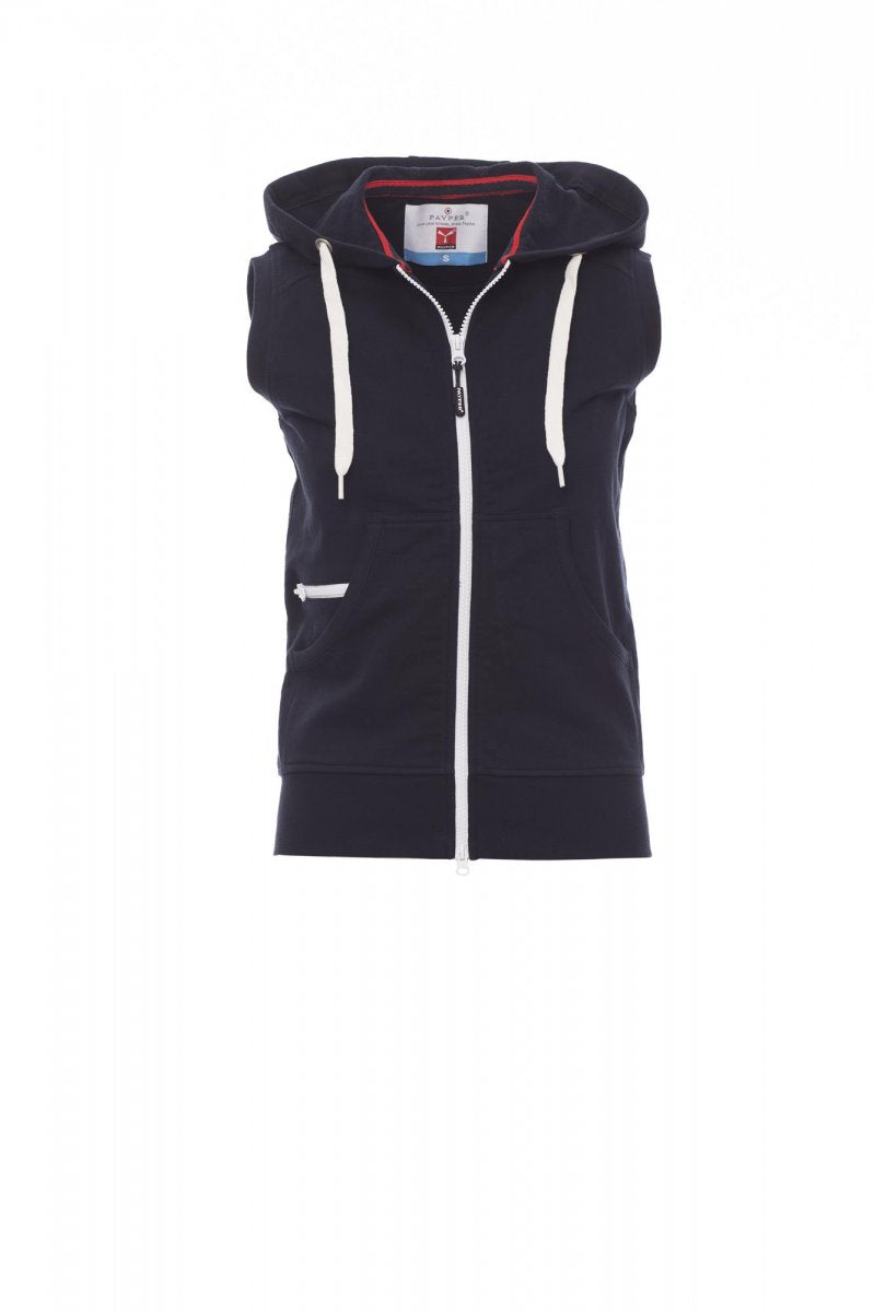 SWEAT-SHIRTS FULL ZIP AVEC CAPUCHE SANS MANCHES - BOXER+LADY