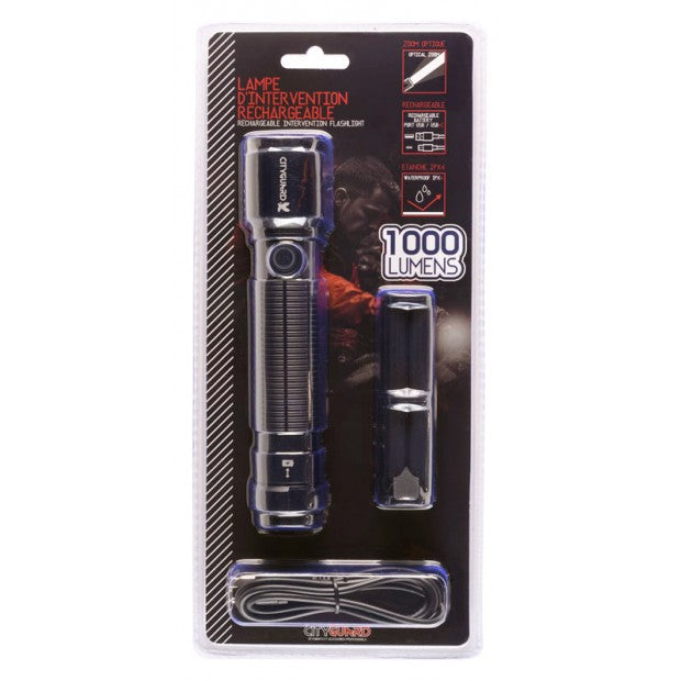 Lampe d'intervention rechargeable 1000 lumens - Cityguard