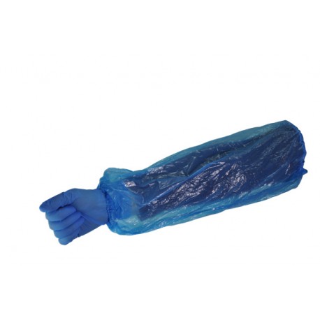 Manchettes bleu élastiquées PE 20µ 40x20cm - Carton de 1000