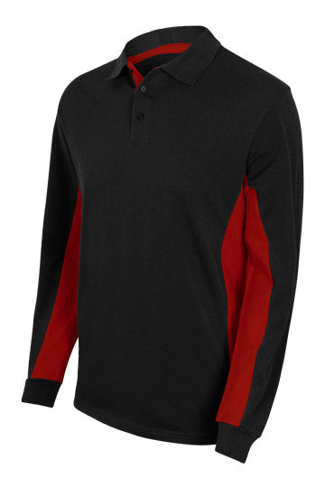 TWO-TONE POLO LS