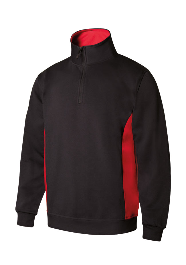 TWO-TONE HALF-ZIP SWEATSHIRT