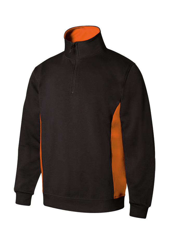 TWO-TONE HALF-ZIP SWEATSHIRT