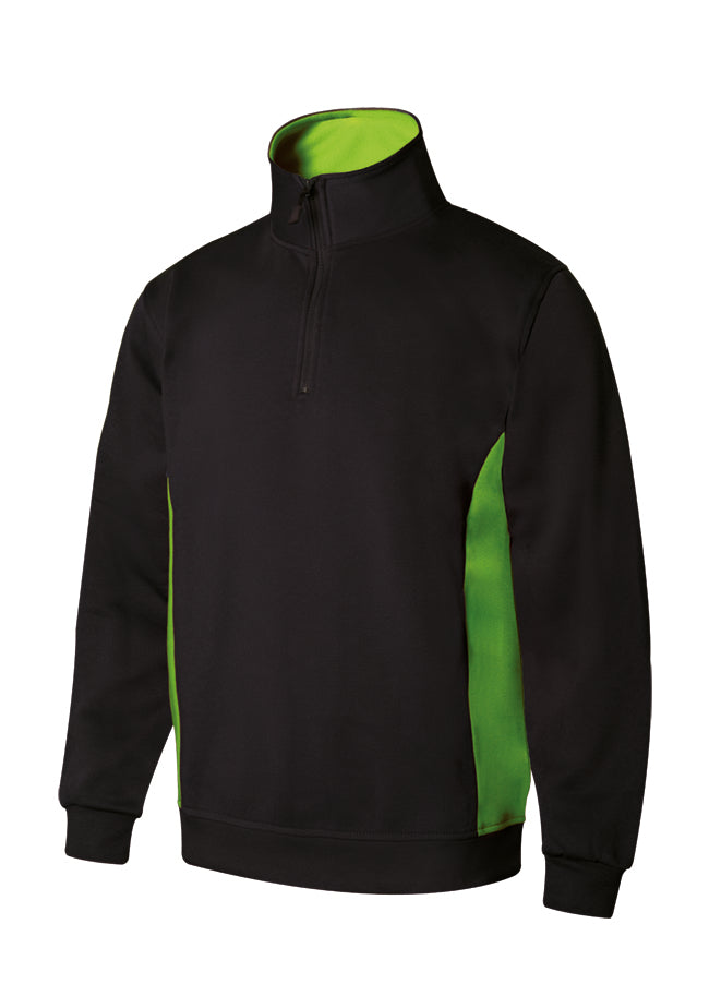 TWO-TONE HALF-ZIP SWEATSHIRT