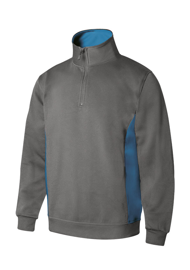 TWO-TONE HALF-ZIP SWEATSHIRT