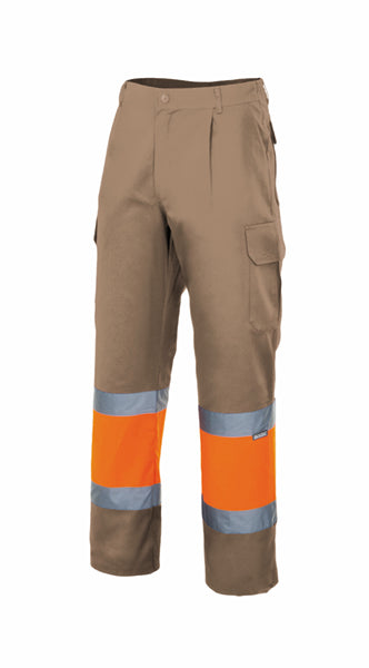 PANTALON BICOLORE HV BEIGE