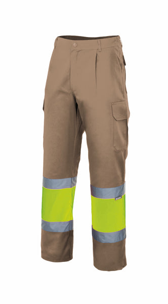PANTALON BICOLORE HV BEIGE