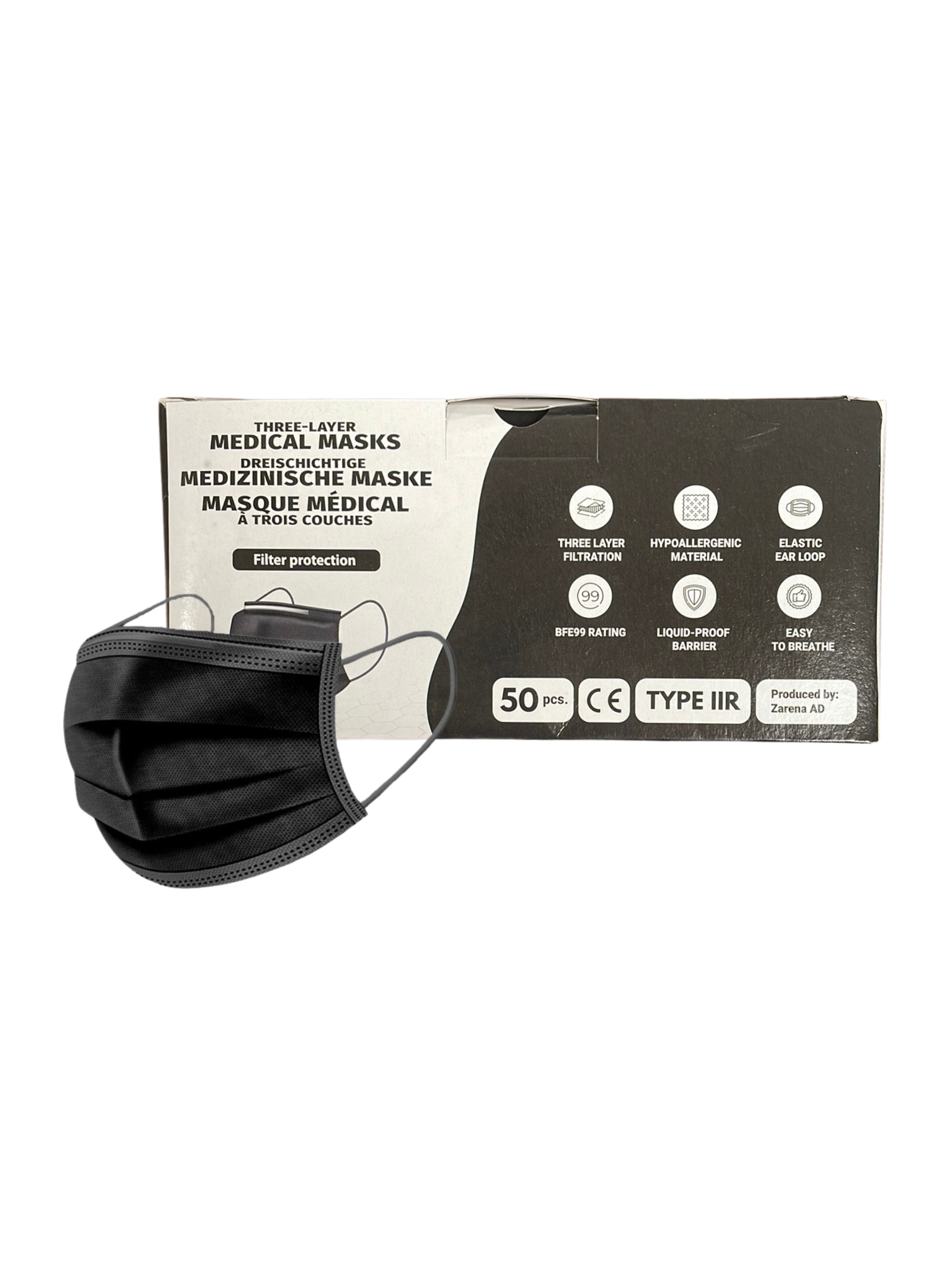 Chirurgisch masker Type IIR - Zarena - Doos met 50 maskers