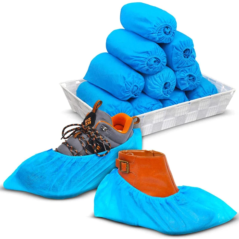 Premium Waterproof Disposable Shoe Covers for Shoes - One Size - Pack of 100