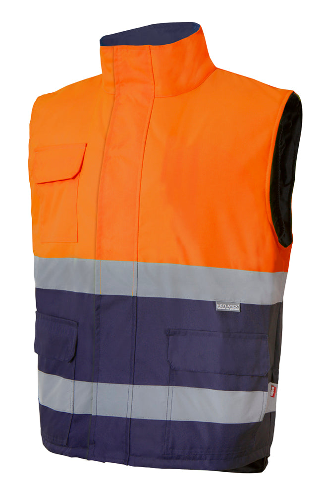 GILET MATELASSÉ BICOLORE HV