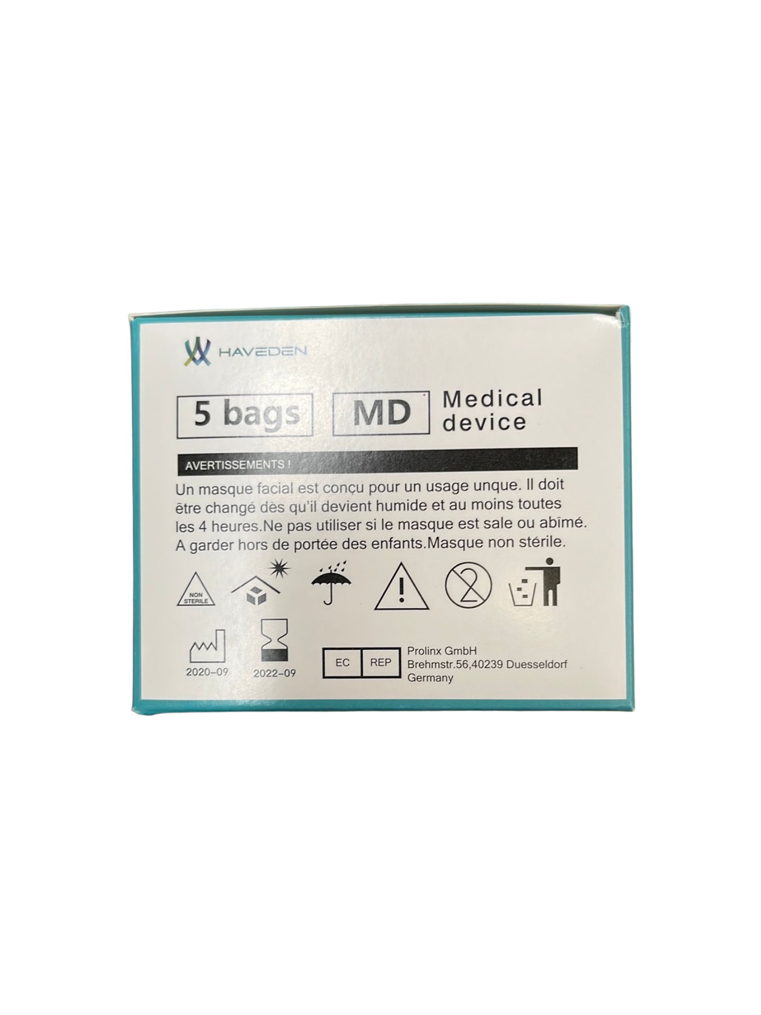 Type IIR Chirurgisch Masker - Blauw - Haveden - Doos Van 50 Maskers