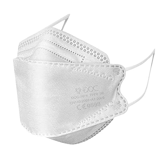 DOC-NFW - Masque FFP2 - Blanc - EN 149:2001 + A1:2009 - Certifié CE 0598- Boite de 20 pièces - Scellés Individuellement