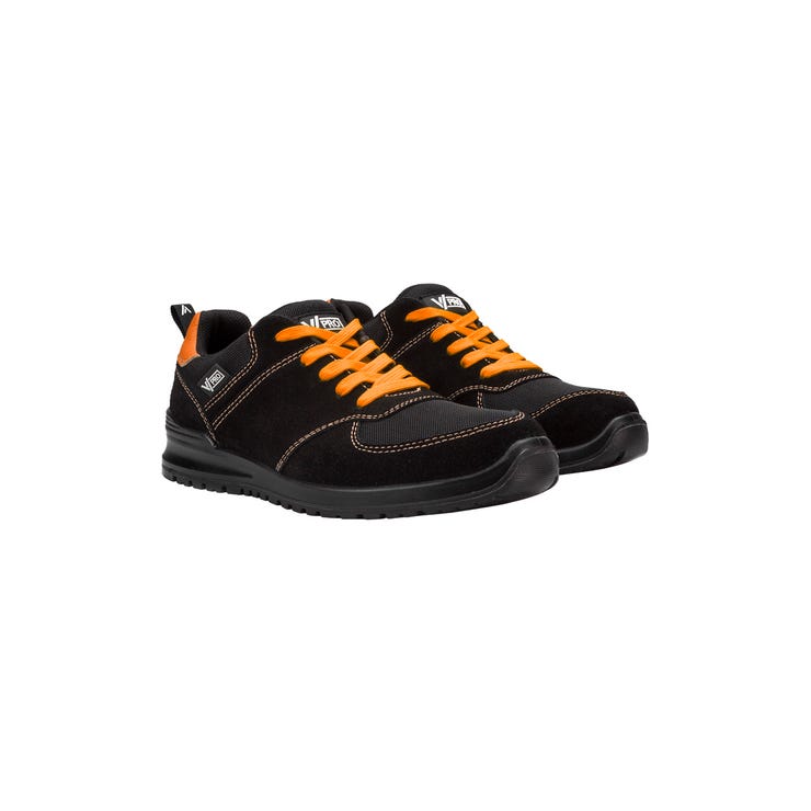 CHAUS BASSE S1P ESD SRC COMPOS - Noire / Orange Fluo
