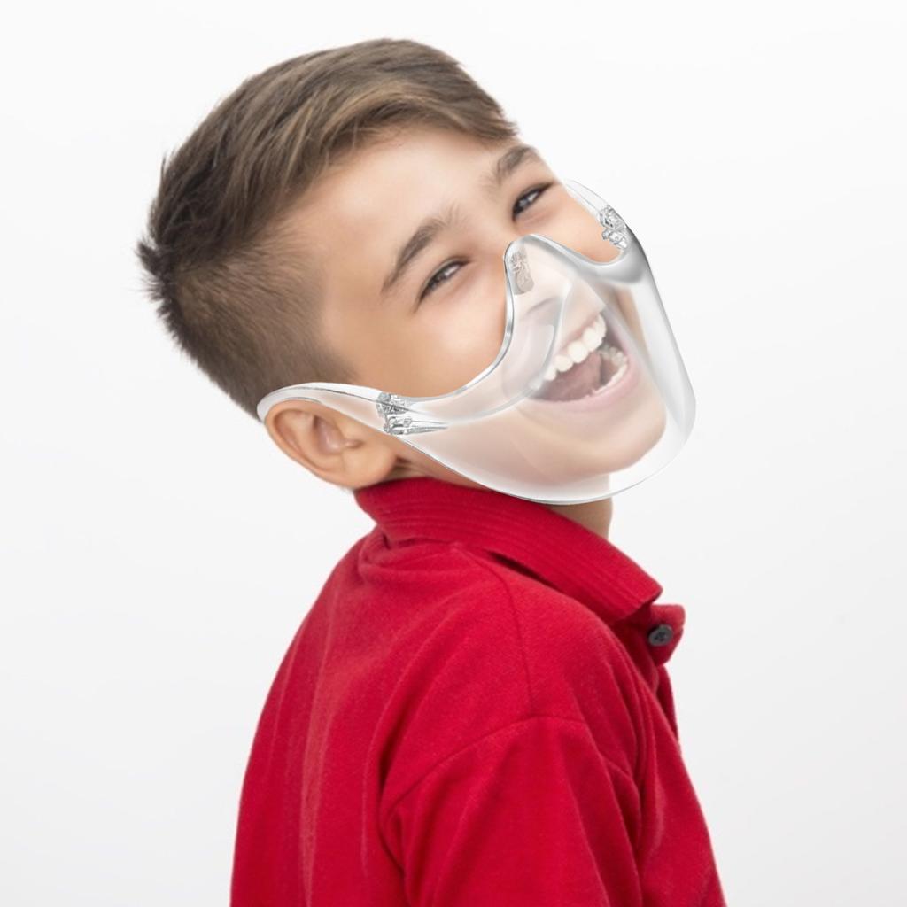 Face Mask Visor HD Transparent Anti-fog, Reusable, Plastic Mouth Shield
