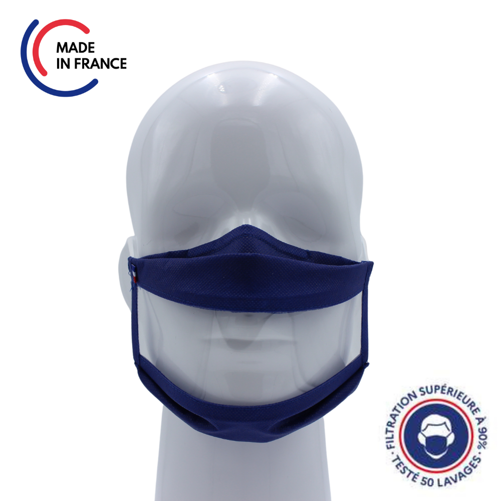 Smile Mask - Polypropylene + Anti-fog Window - 50 Washes - Adult Size