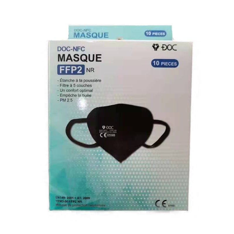 Masques FFP2 NR Noir - La Boîte De 10