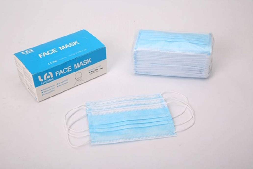Masques À Élastique Type IIR - Bleu - Lyncmed -la Boîte De 50 Masques