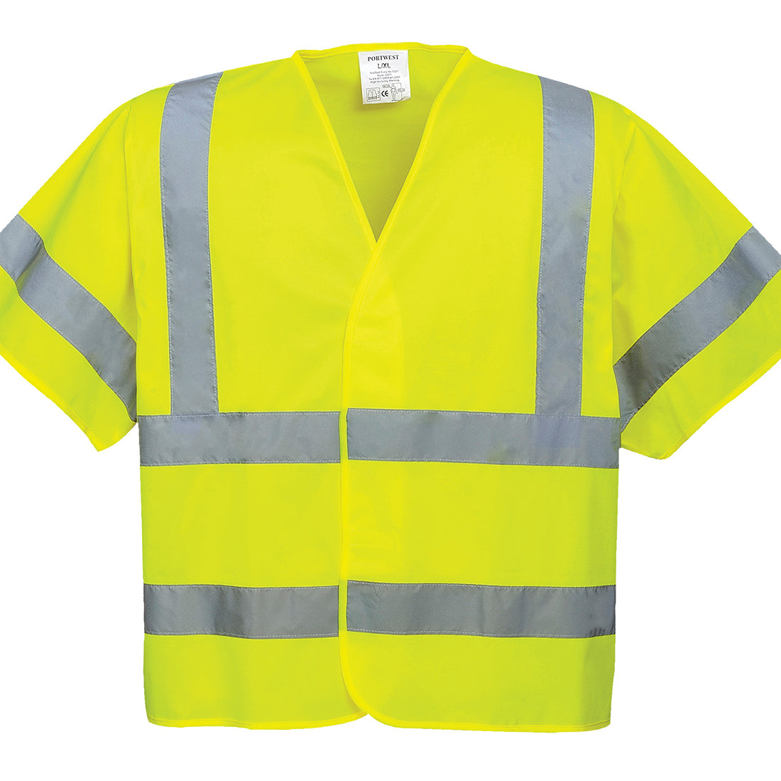 Hivis vest with short sleeves