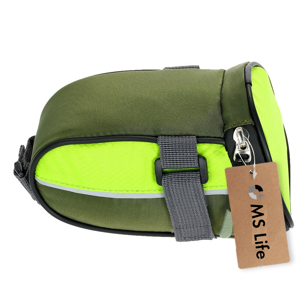 Lightweight Reflective Bike Saddle Bag, USB Rechargeable, with LED Signal Light
