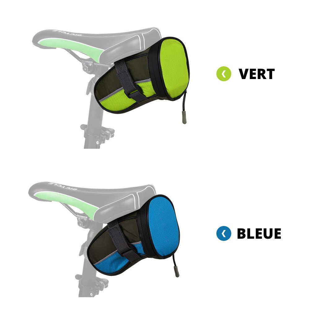 Lightweight Reflective Bike Saddle Bag, USB Rechargeable, with LED Signal Light