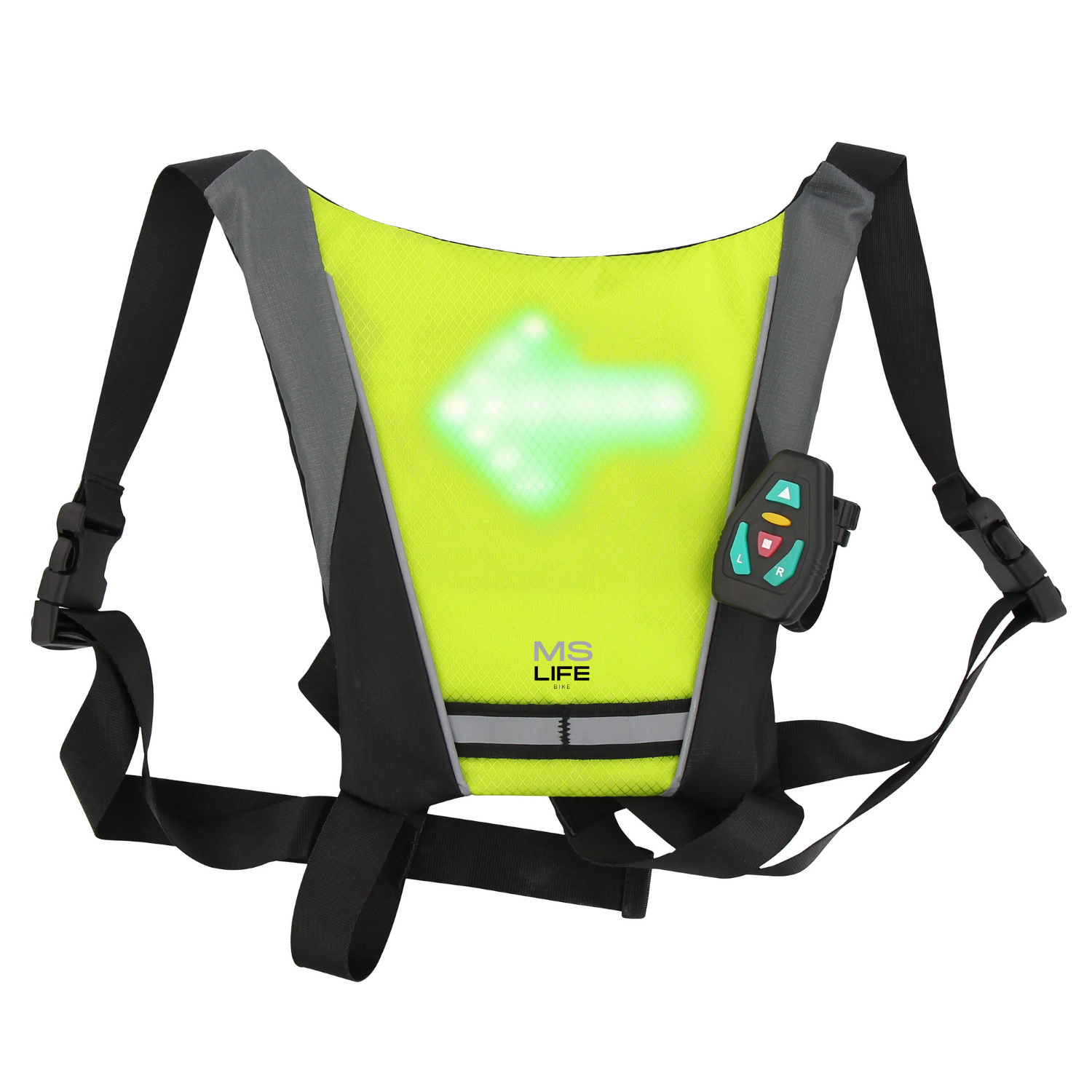 Gilet de Cyclisme USB Rechargeable Réfléchissant Sac à Dos avec LED Clignotant