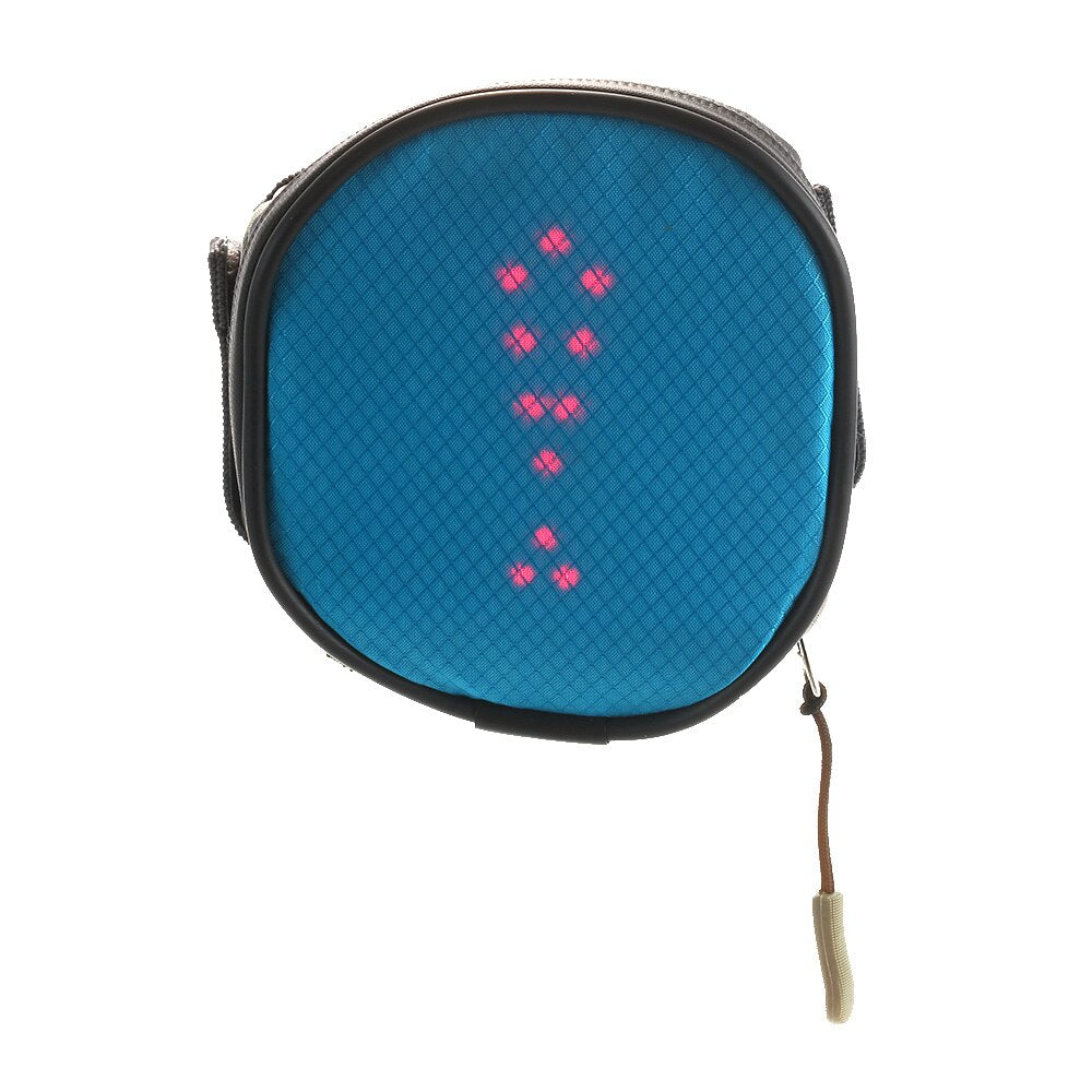 Lightweight Reflective Bike Saddle Bag, USB Rechargeable, with LED Signal Light