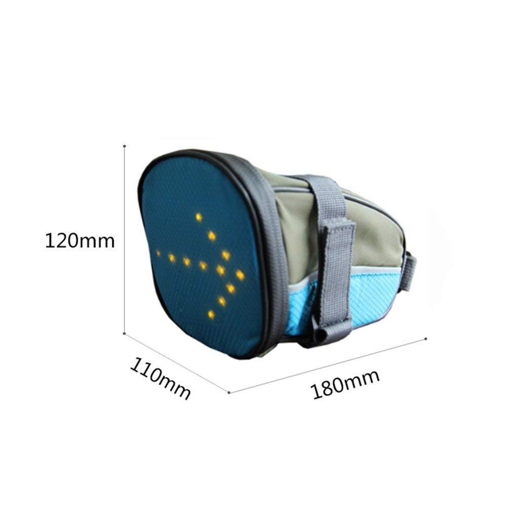 Lightweight Reflective Bike Saddle Bag, USB Rechargeable, with LED Signal Light
