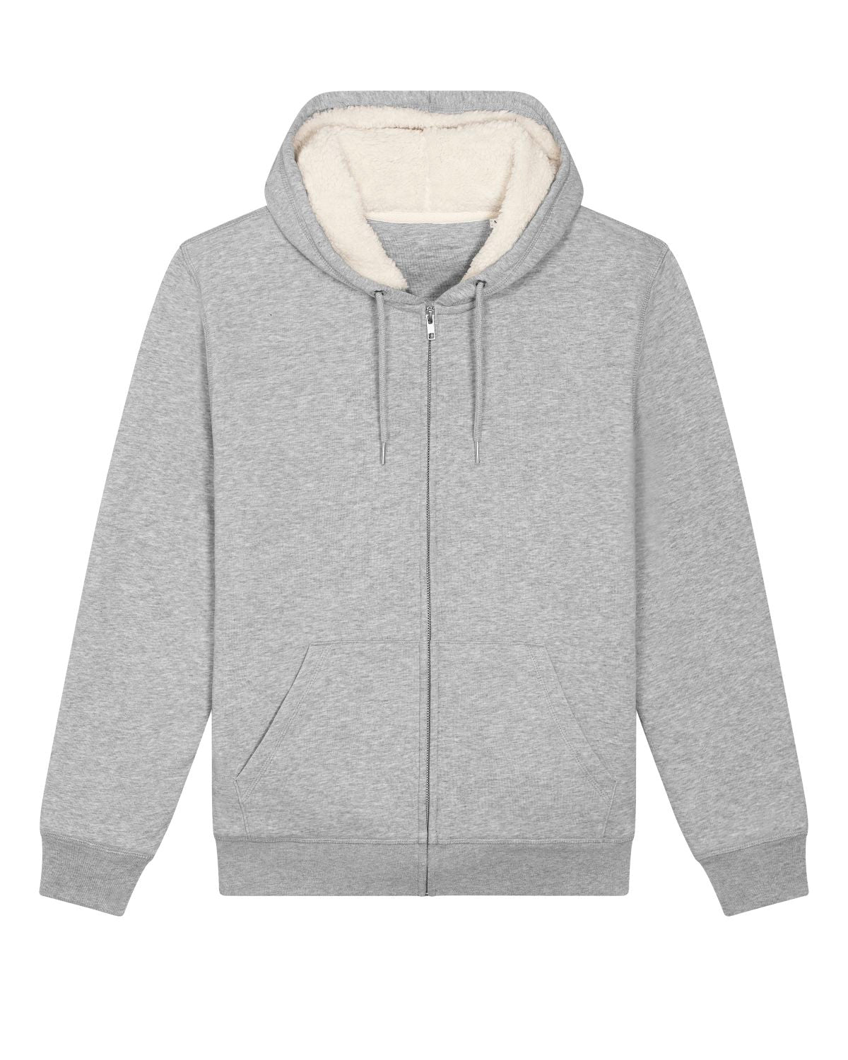 Uniseks met sherpa gevoerde hoodie met rits - Hygger Sherpa