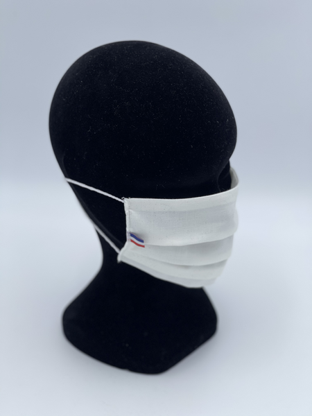 Stoffen masker "3 PLIS" wasbaar herbruikbaar zwart - kindermaat - UNS1 - 50 wasbeurten - Made in FRANCE