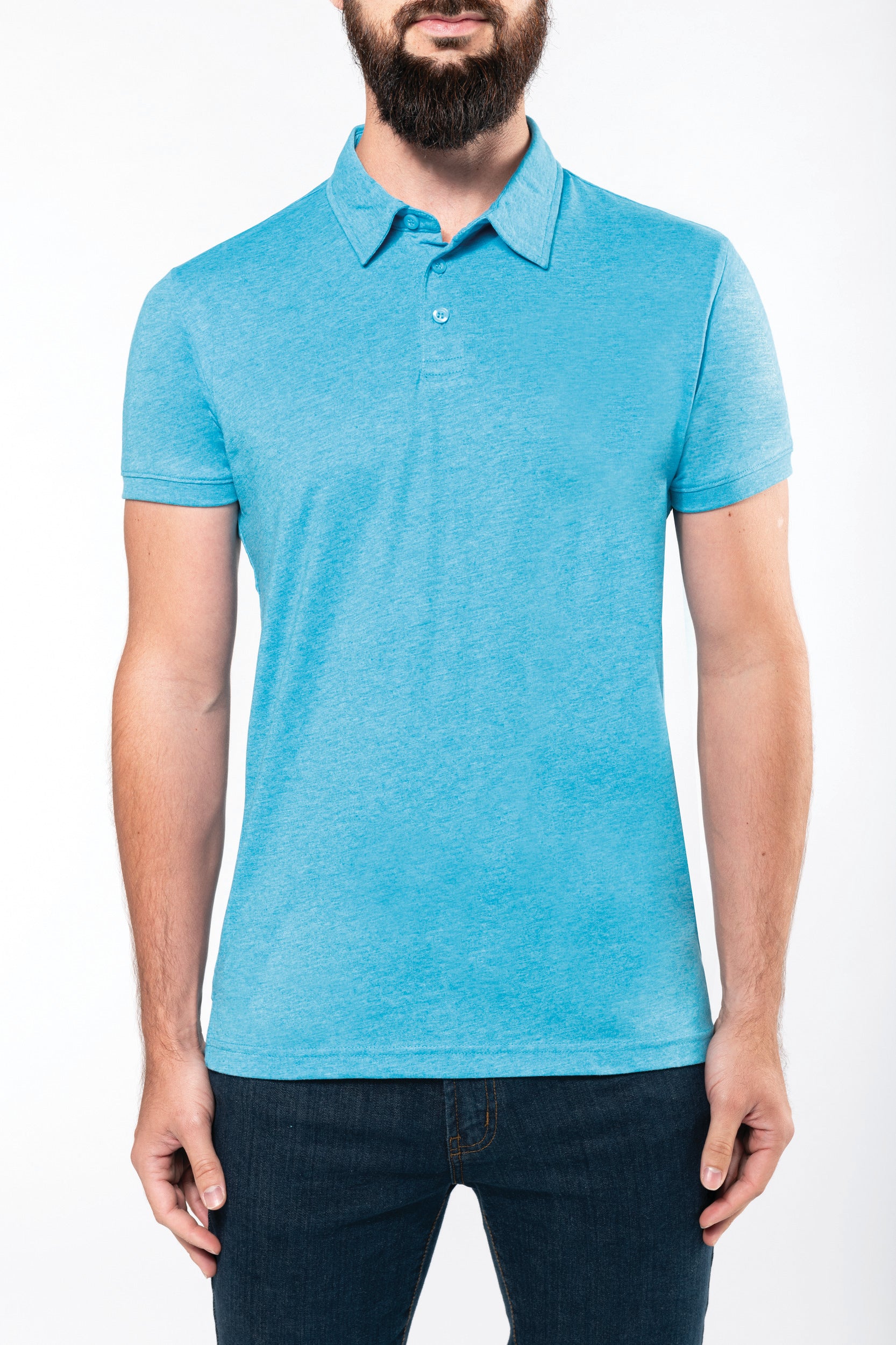 Polo manches courtes "mélange" homme