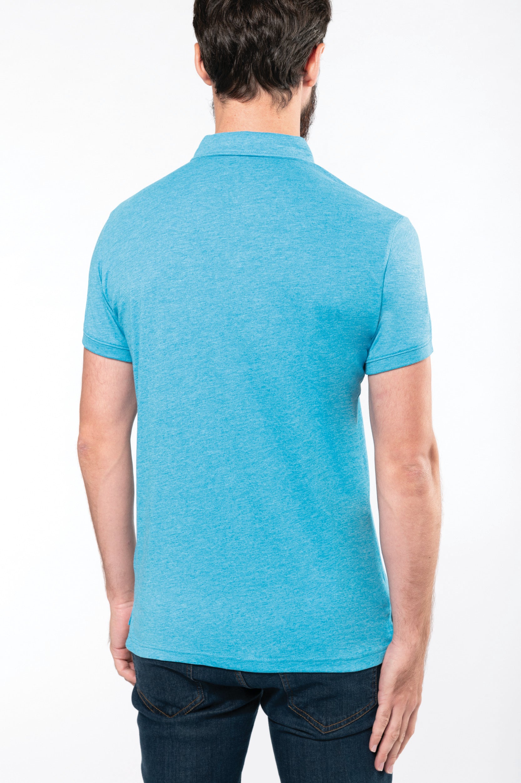Polo manches courtes "mélange" homme