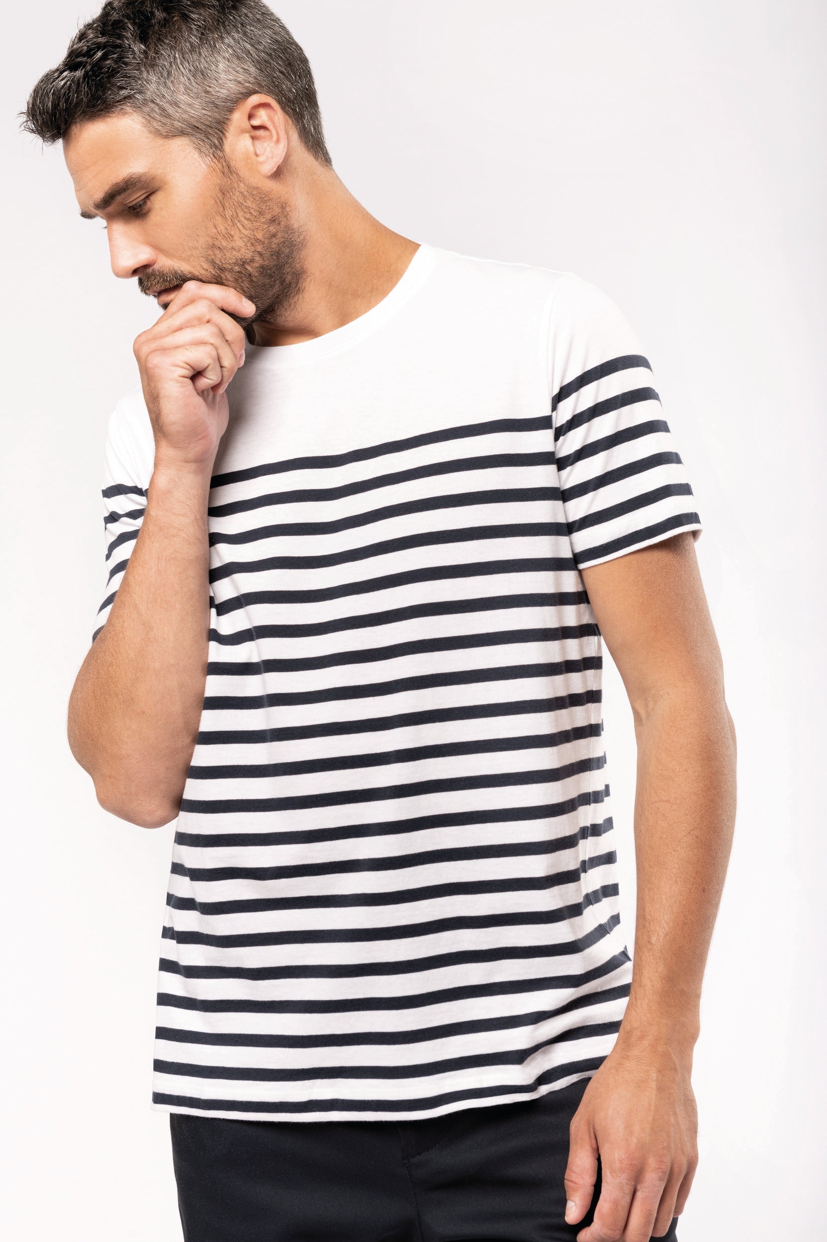 T-shirt marin col rond Bio homme