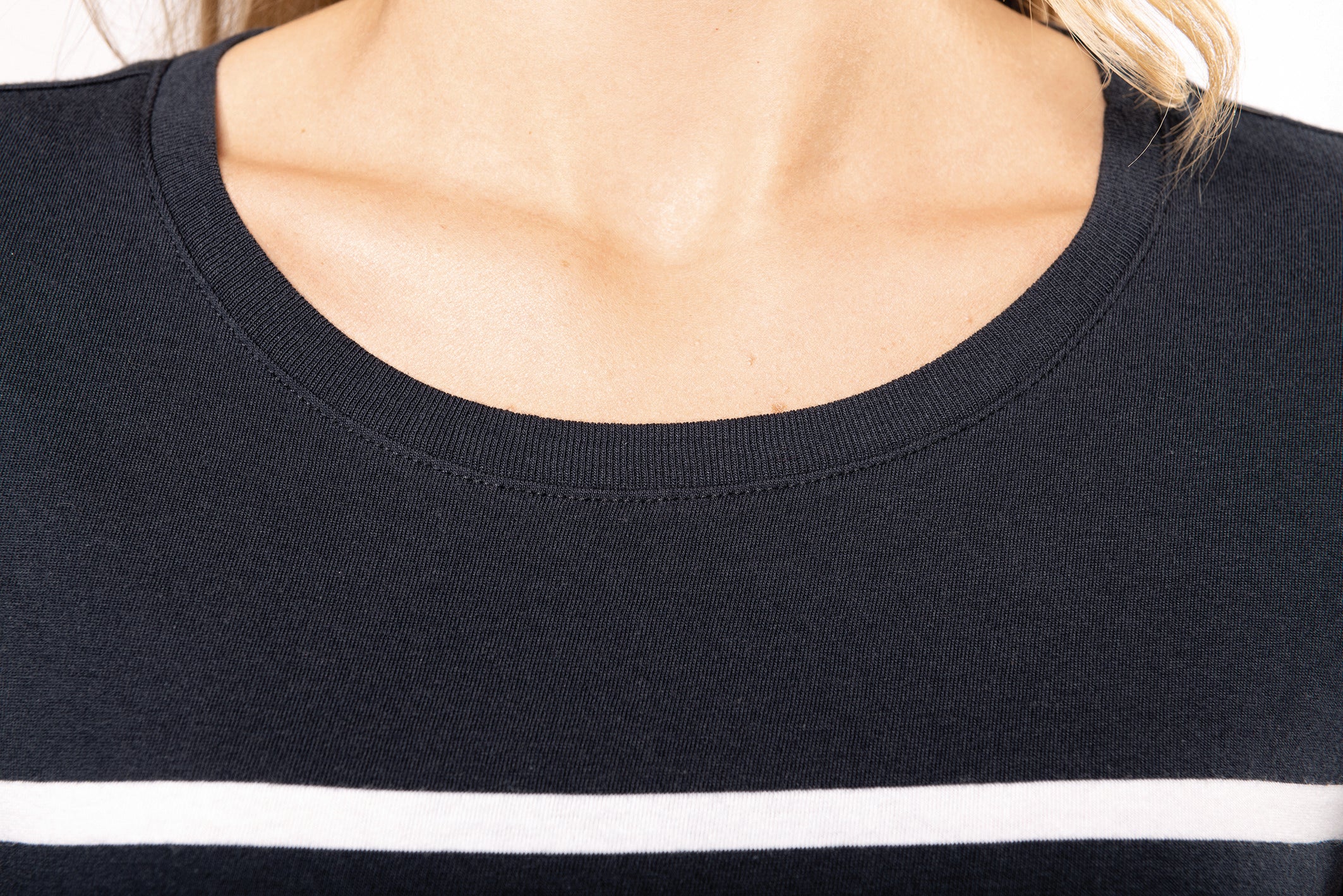 T-shirt marin col rond Bio femme