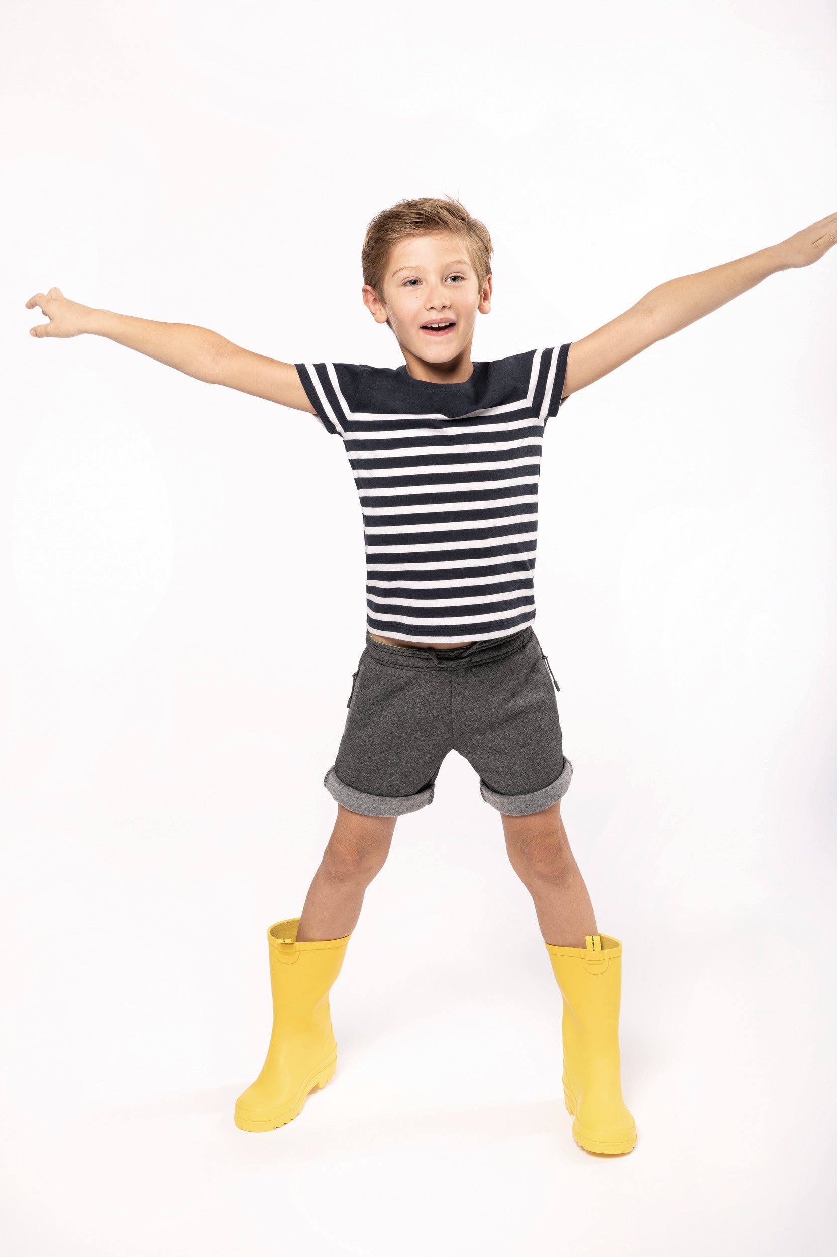 Biologisch zeemans-T-shirt met ronde hals voor kinderen