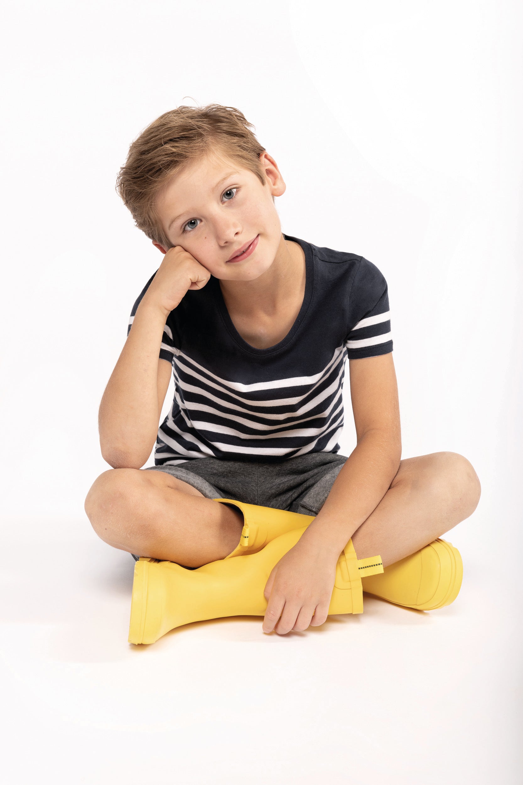 Biologisch zeemans-T-shirt met ronde hals voor kinderen