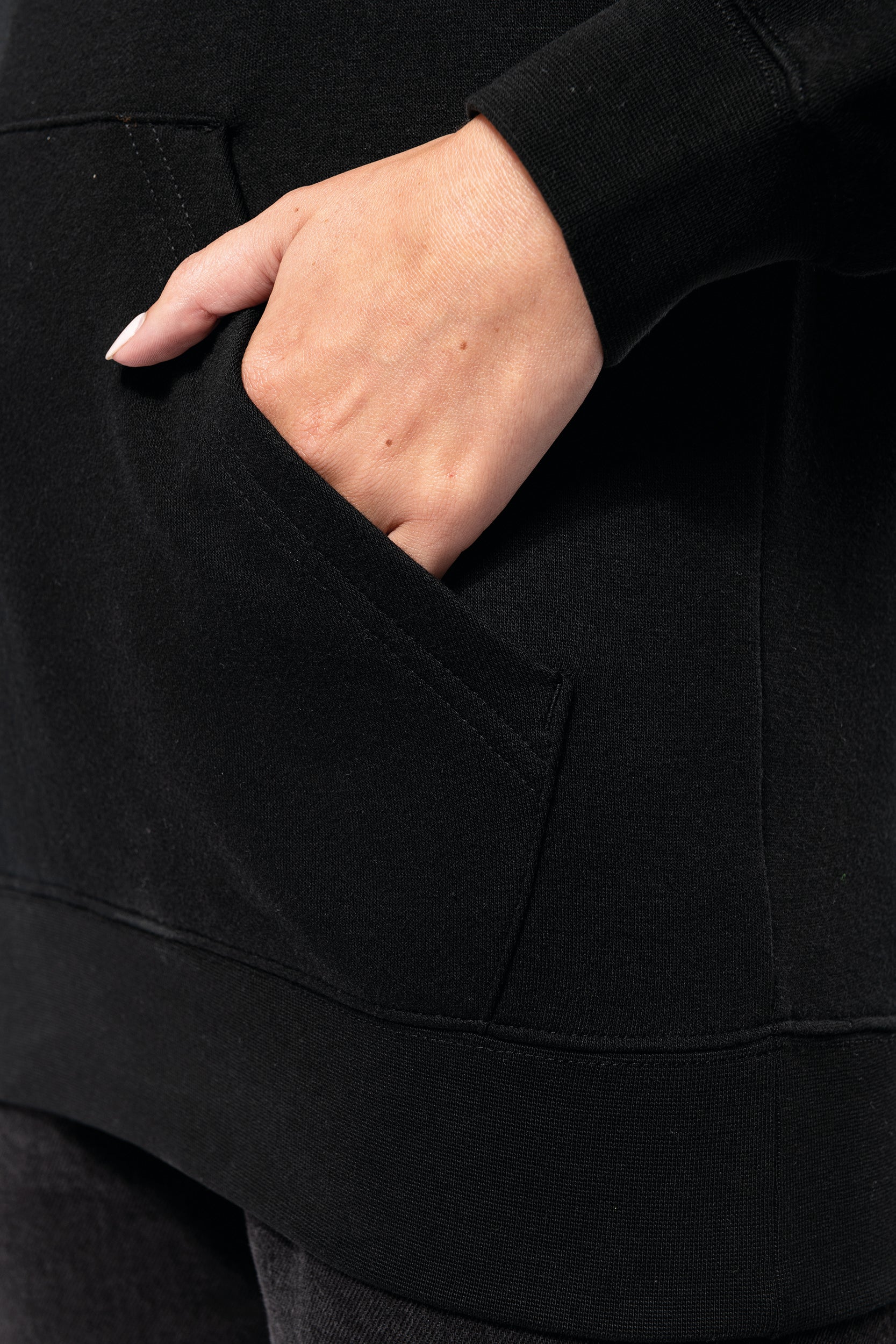 Uniseks sweatshirt met capuchon en contrasterend patroon