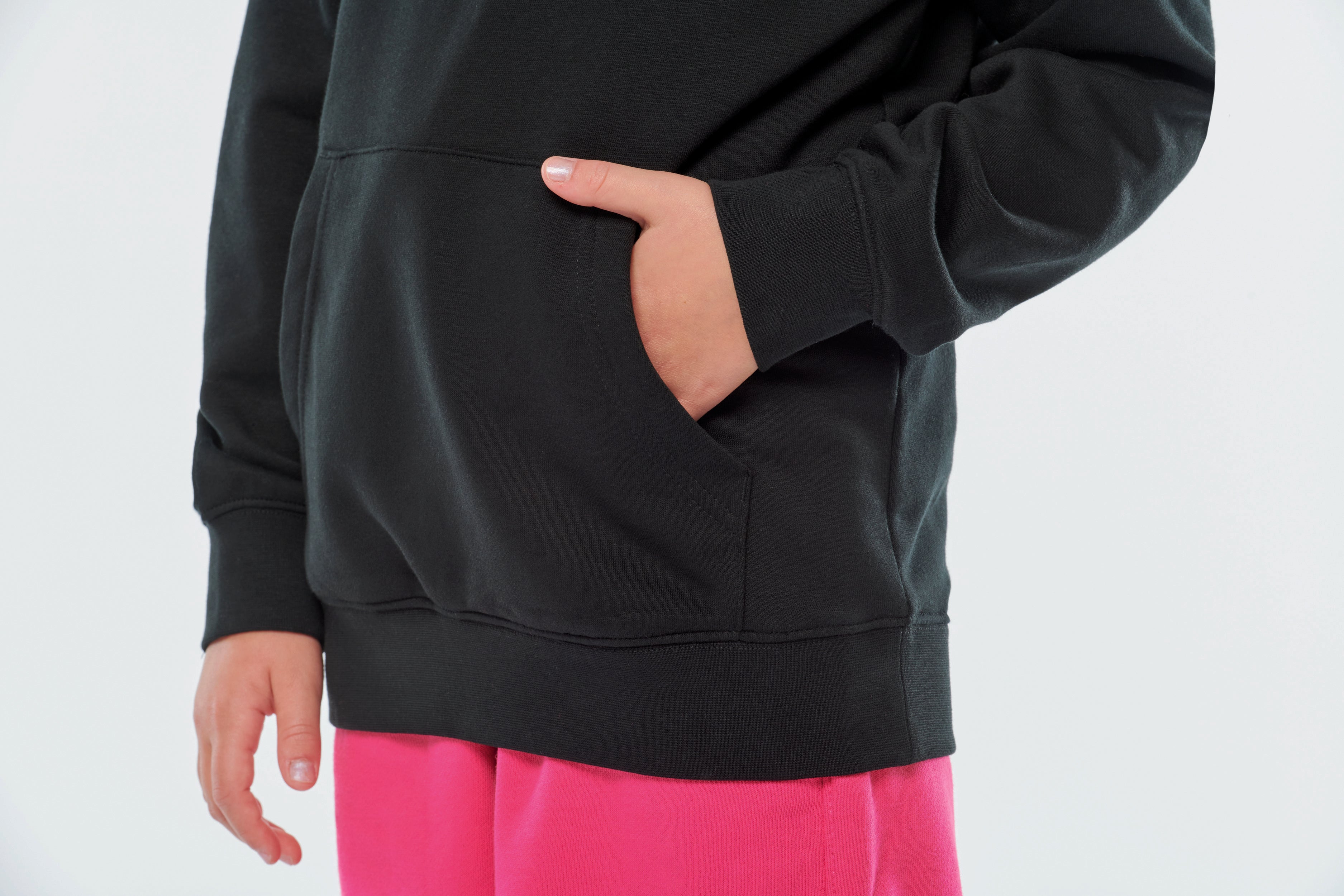 Uniseks sweatshirt met contrasterende capuchon voor kinderen