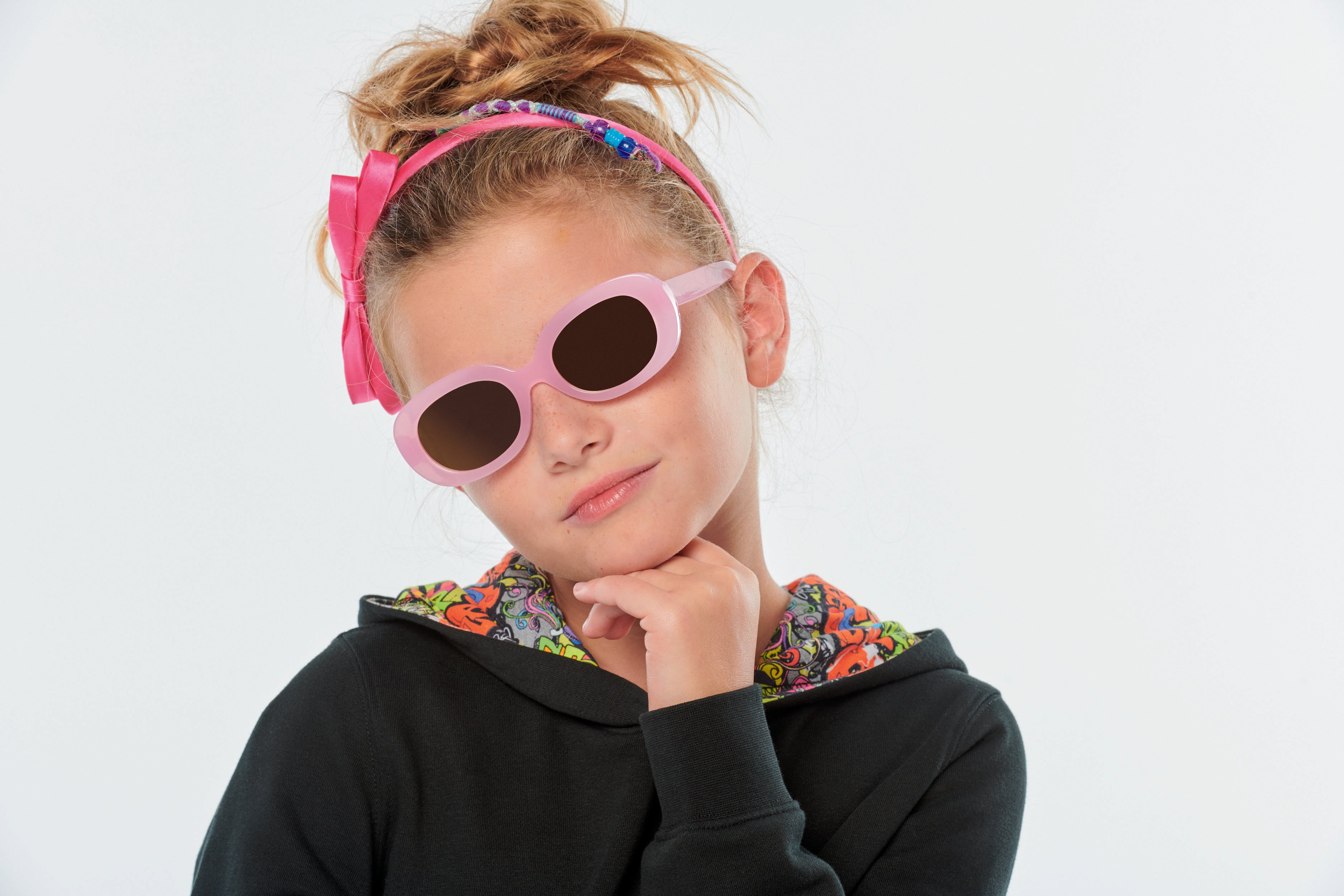 Uniseks sweatshirt met contrasterende capuchon voor kinderen