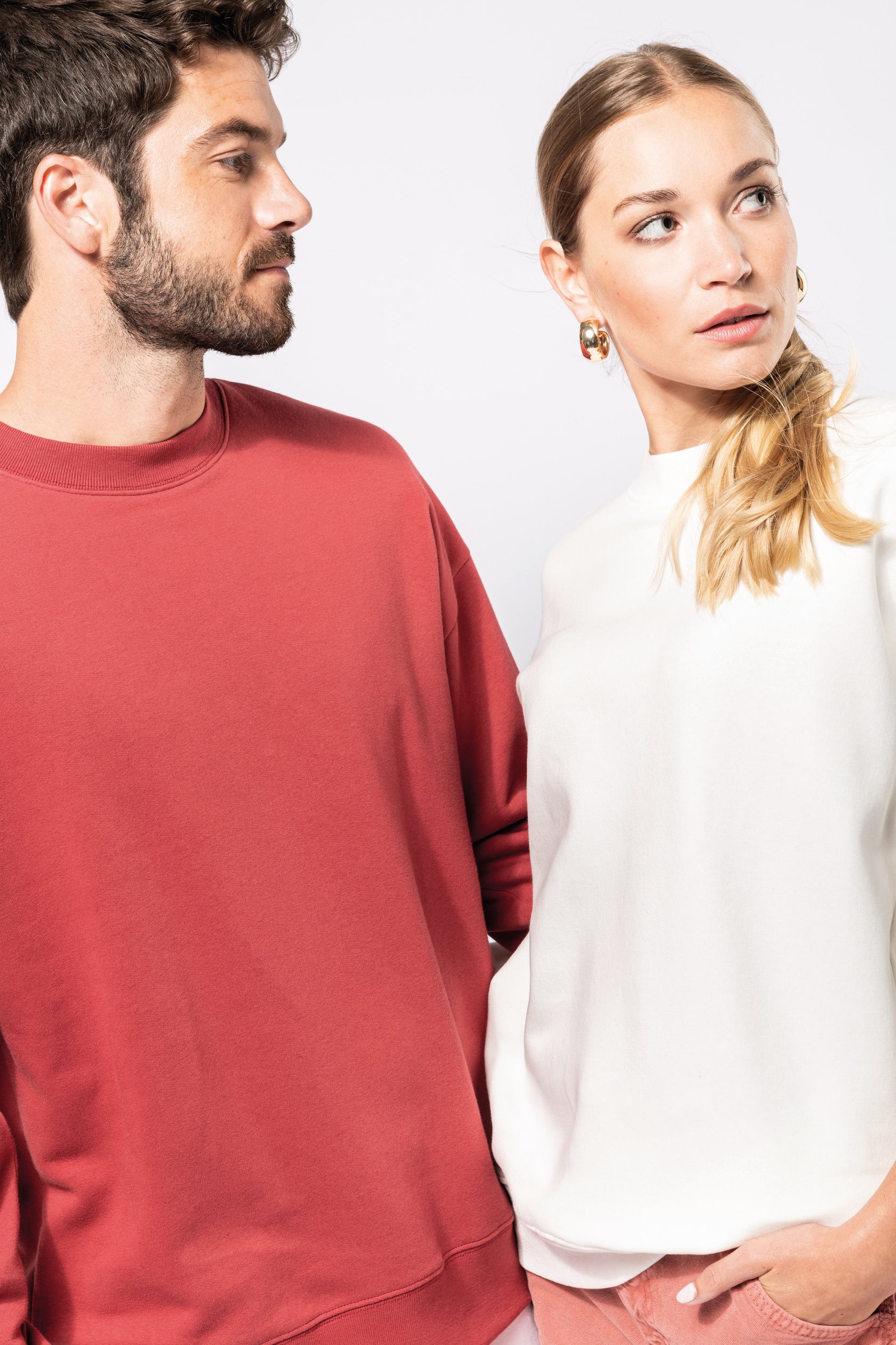 Uniseks milieuvriendelijk oversized sweatshirt met ronde hals
