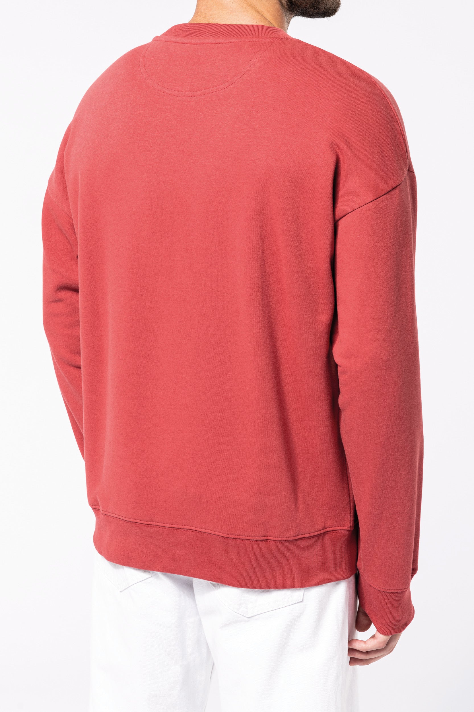 Uniseks milieuvriendelijk oversized sweatshirt met ronde hals