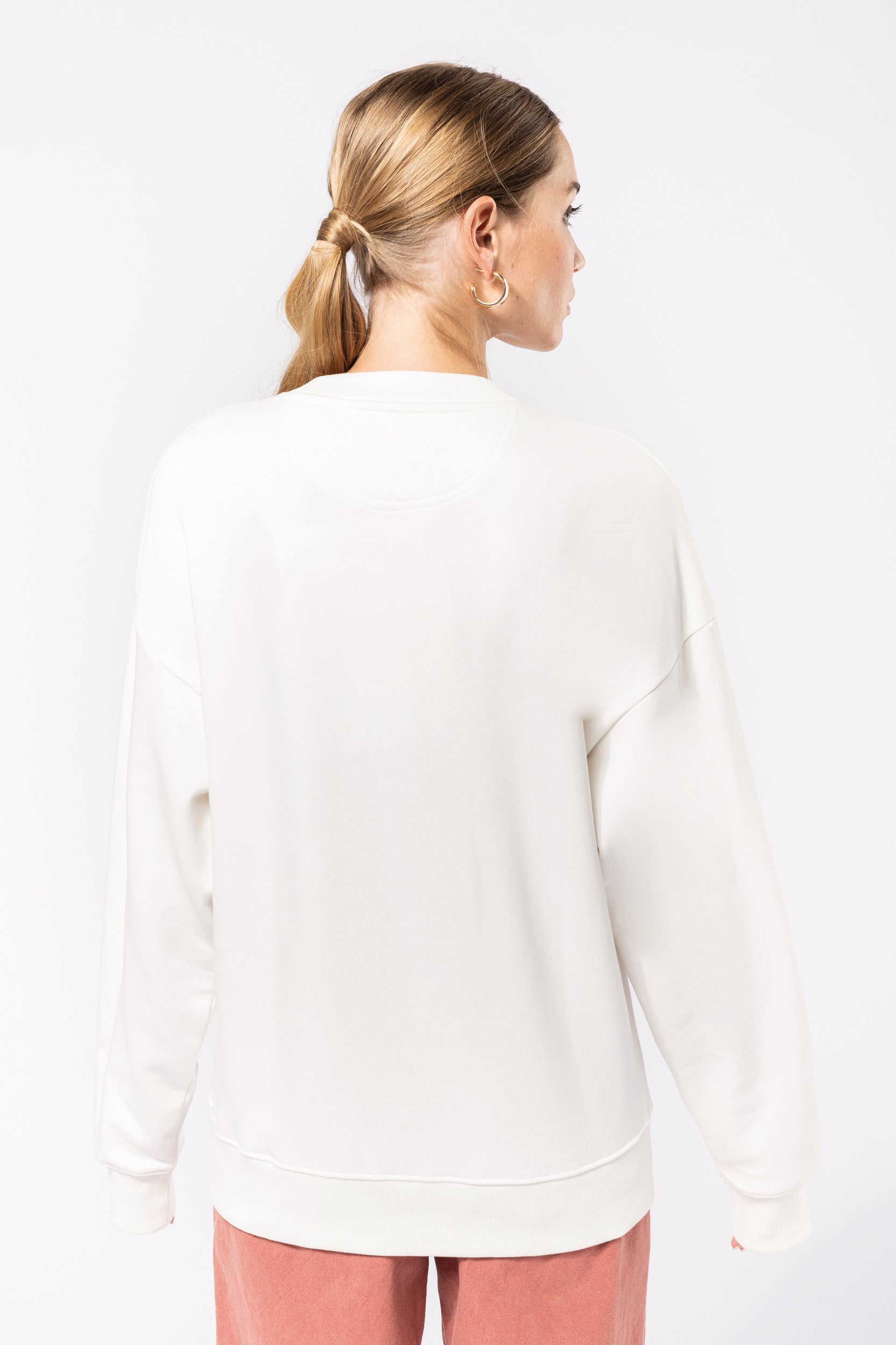 Uniseks milieuvriendelijk oversized sweatshirt met ronde hals