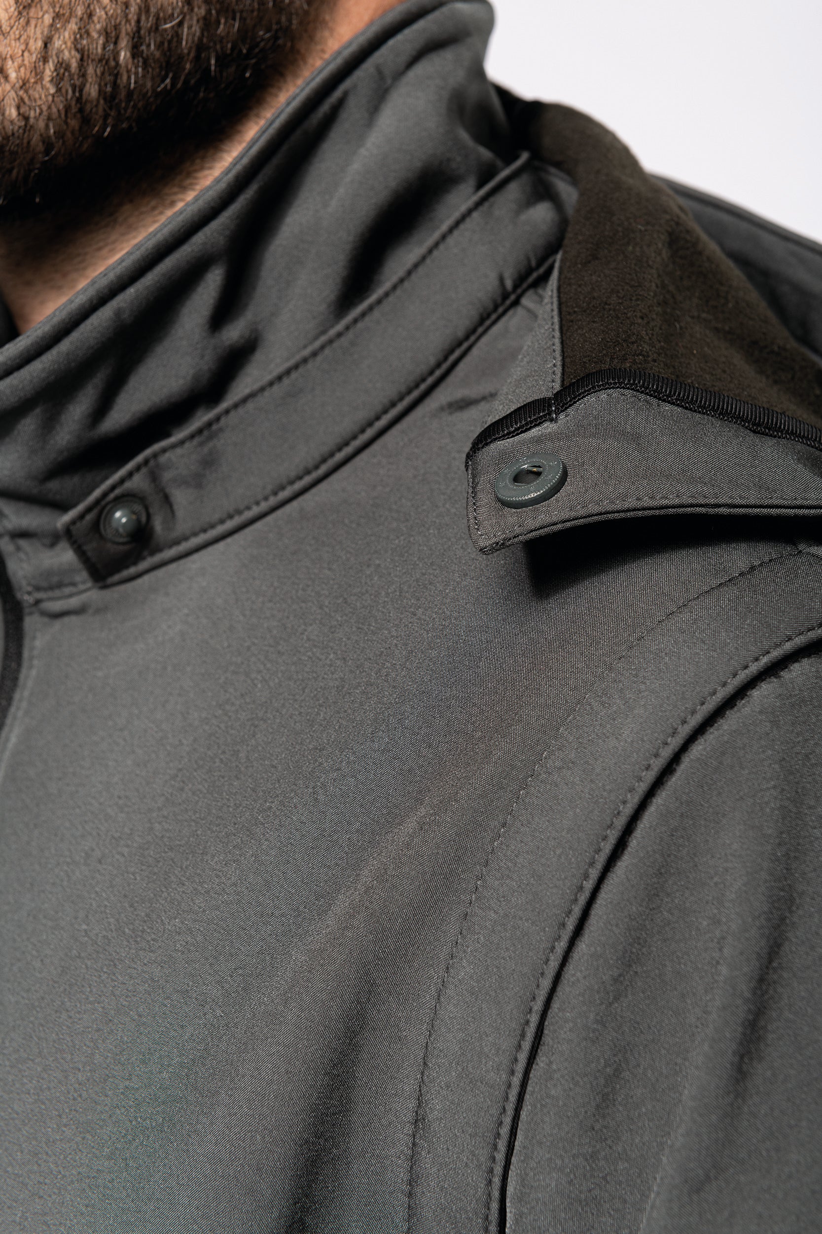 Veste Softshell 3 couches à capuche avec manches amovibles unisexe