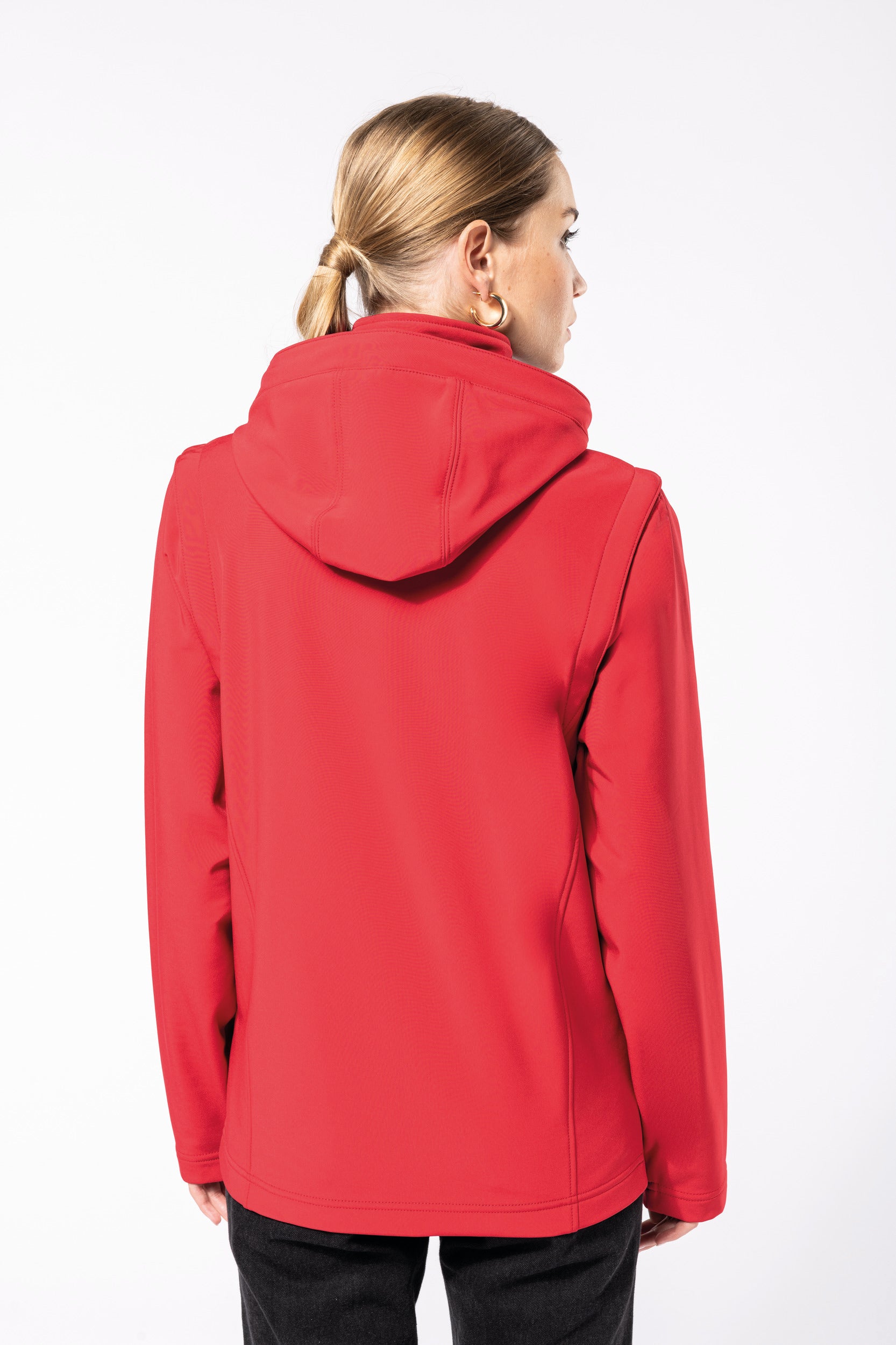 Veste Softshell 3 couches à capuche avec manches amovibles unisexe
