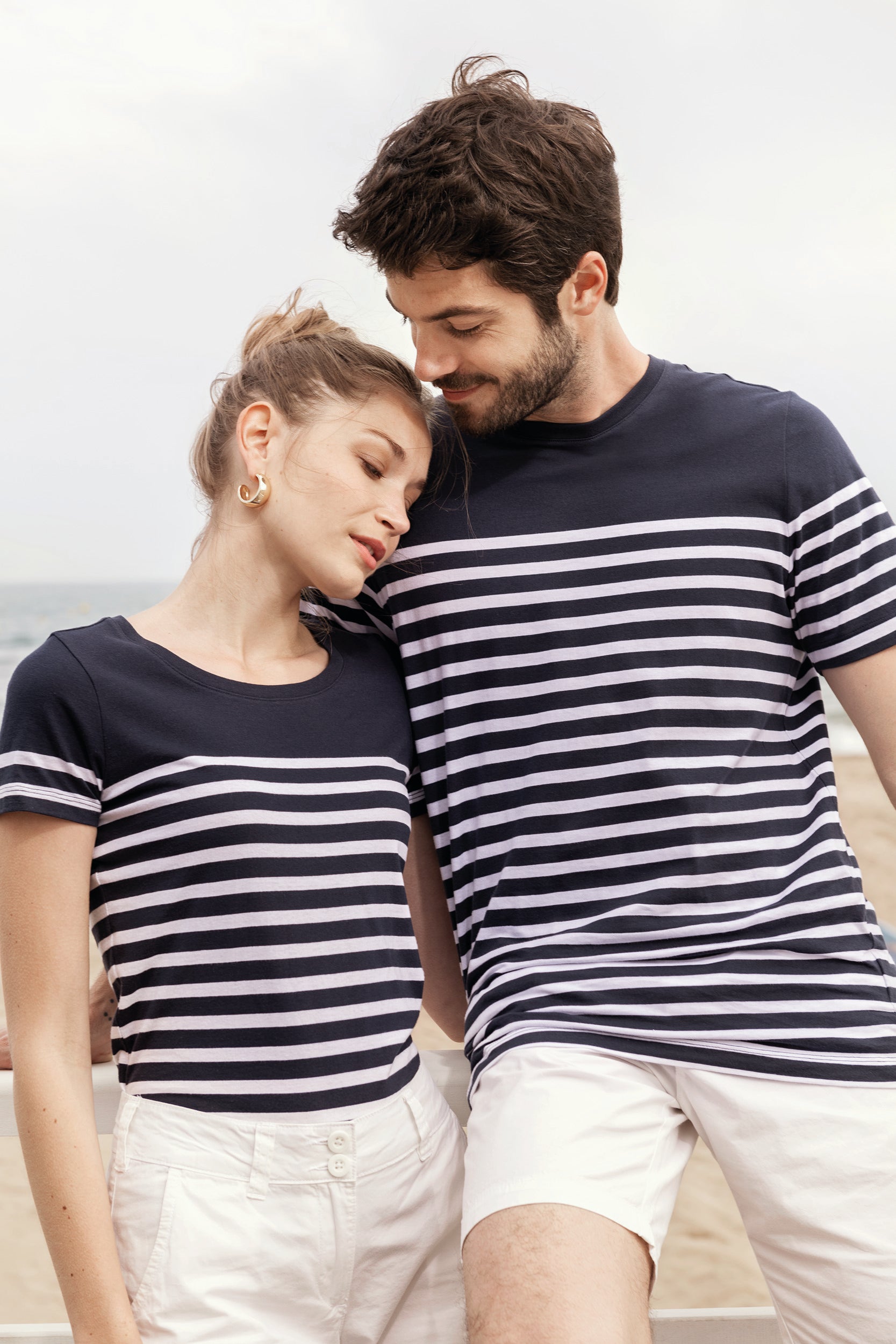 T-shirt marin col rond Bio homme