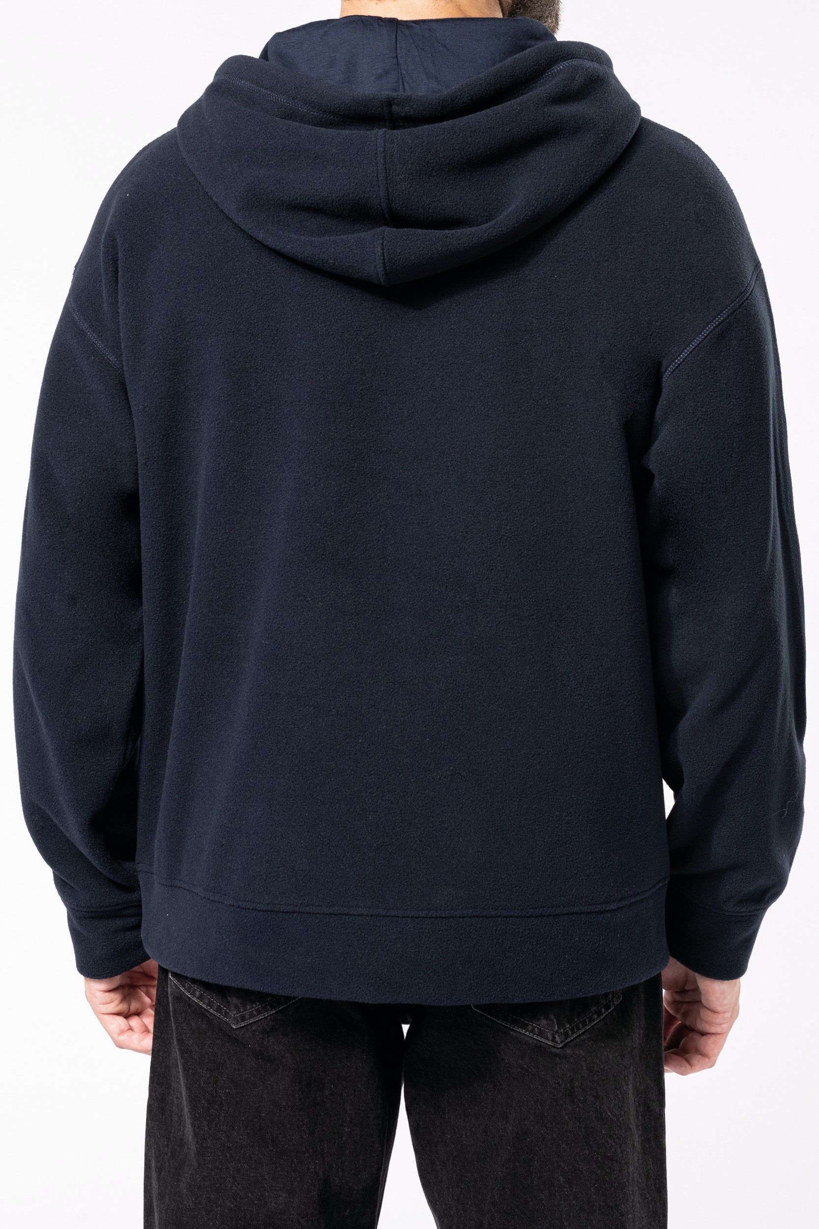 Uniseks gerecycled microfleece oversized sweatshirt met capuchon