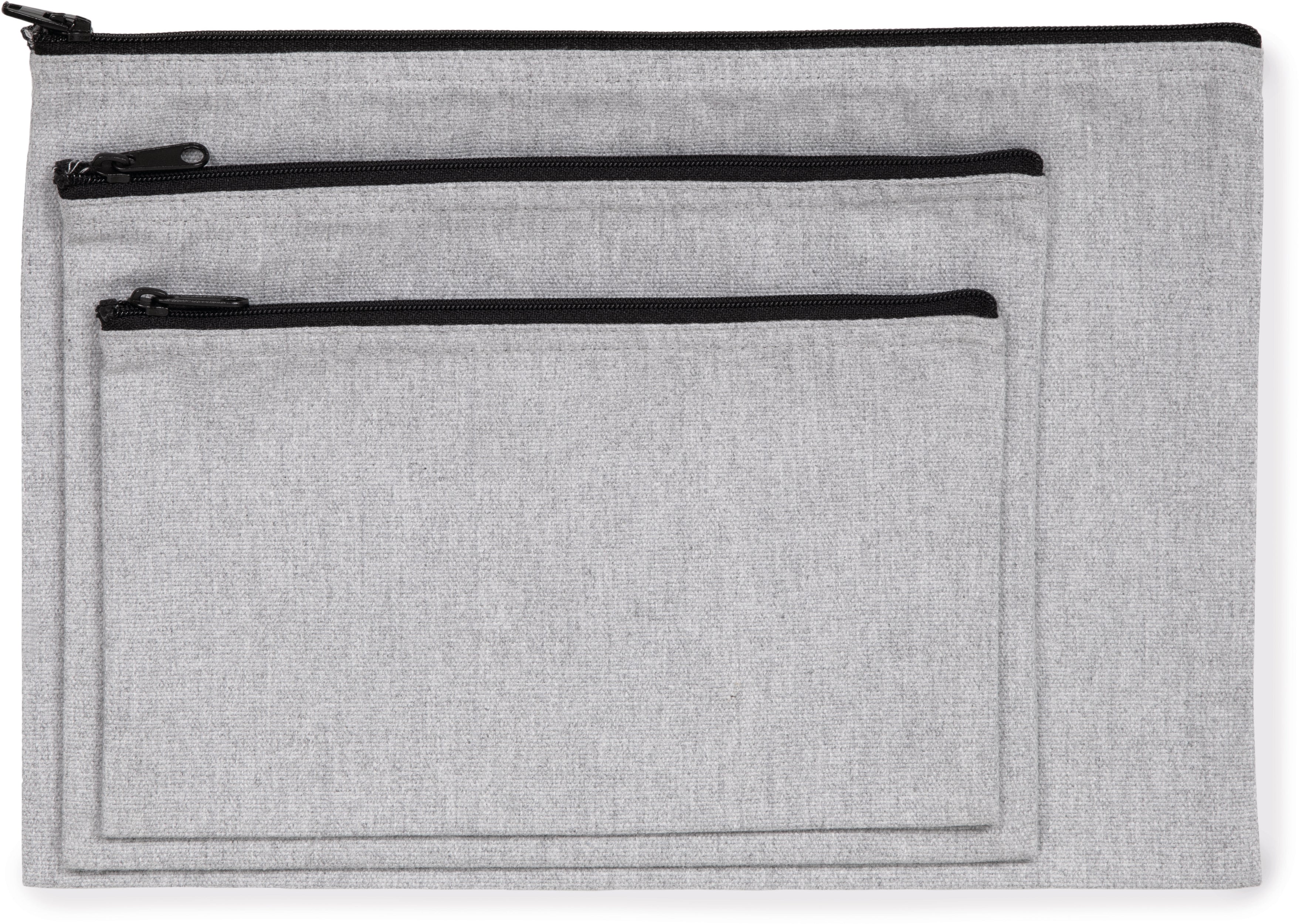Recycled zipped pouch