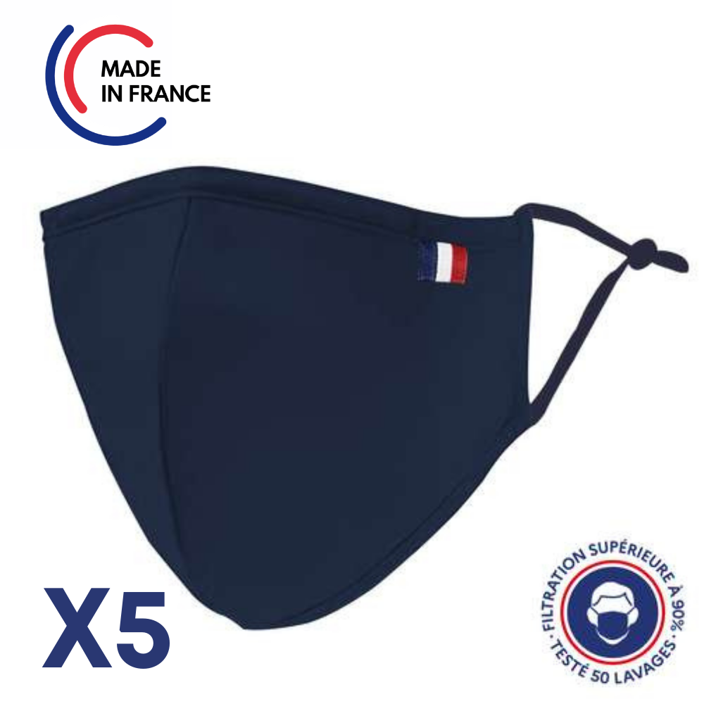 Uns1 Mask 50 Washes Ninja Shape - Cotton - Adult Size - General Public Mask With Filtration Guaranteed Over 99%
