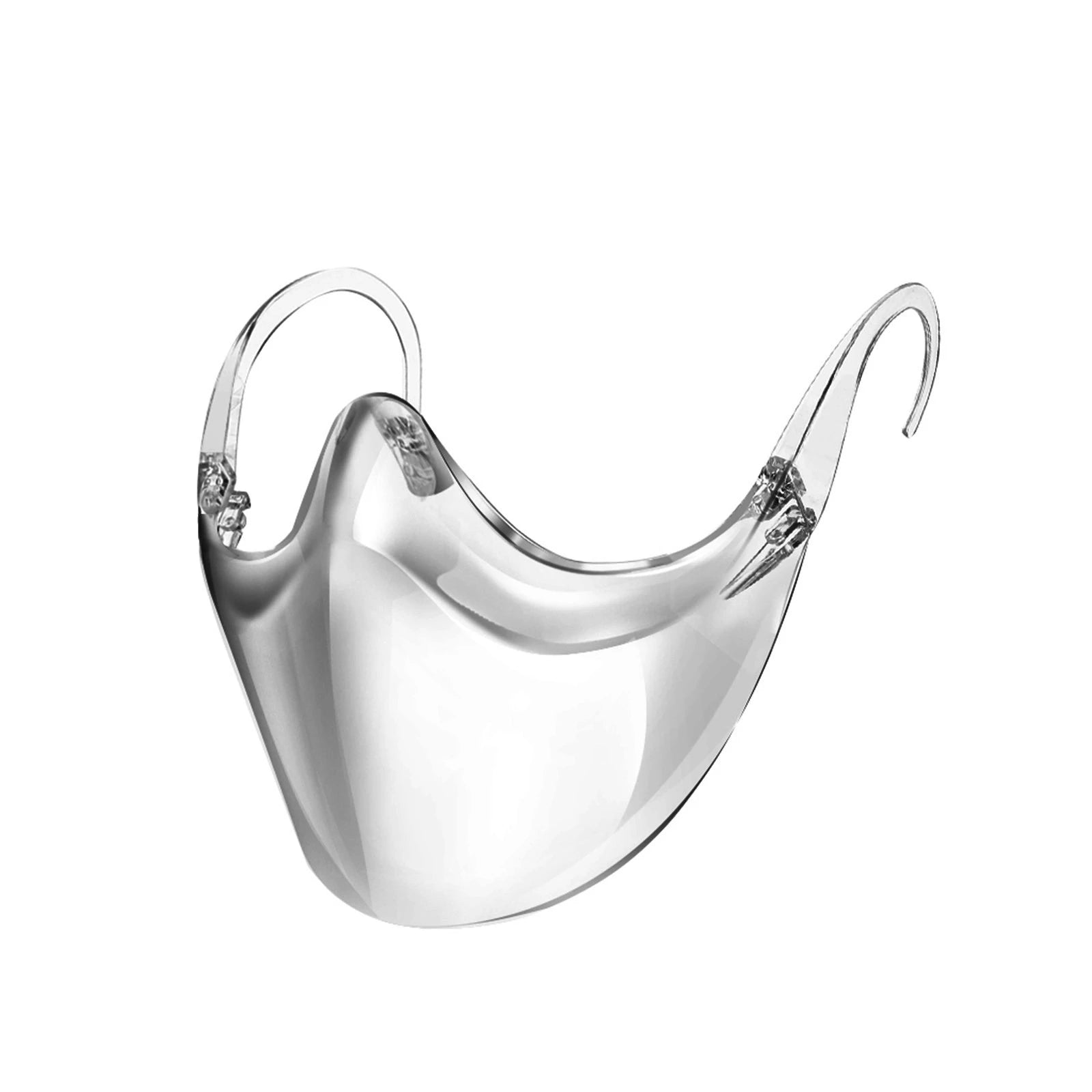 Face Mask Visor HD Transparent Anti-fog, Reusable, Plastic Mouth Shield