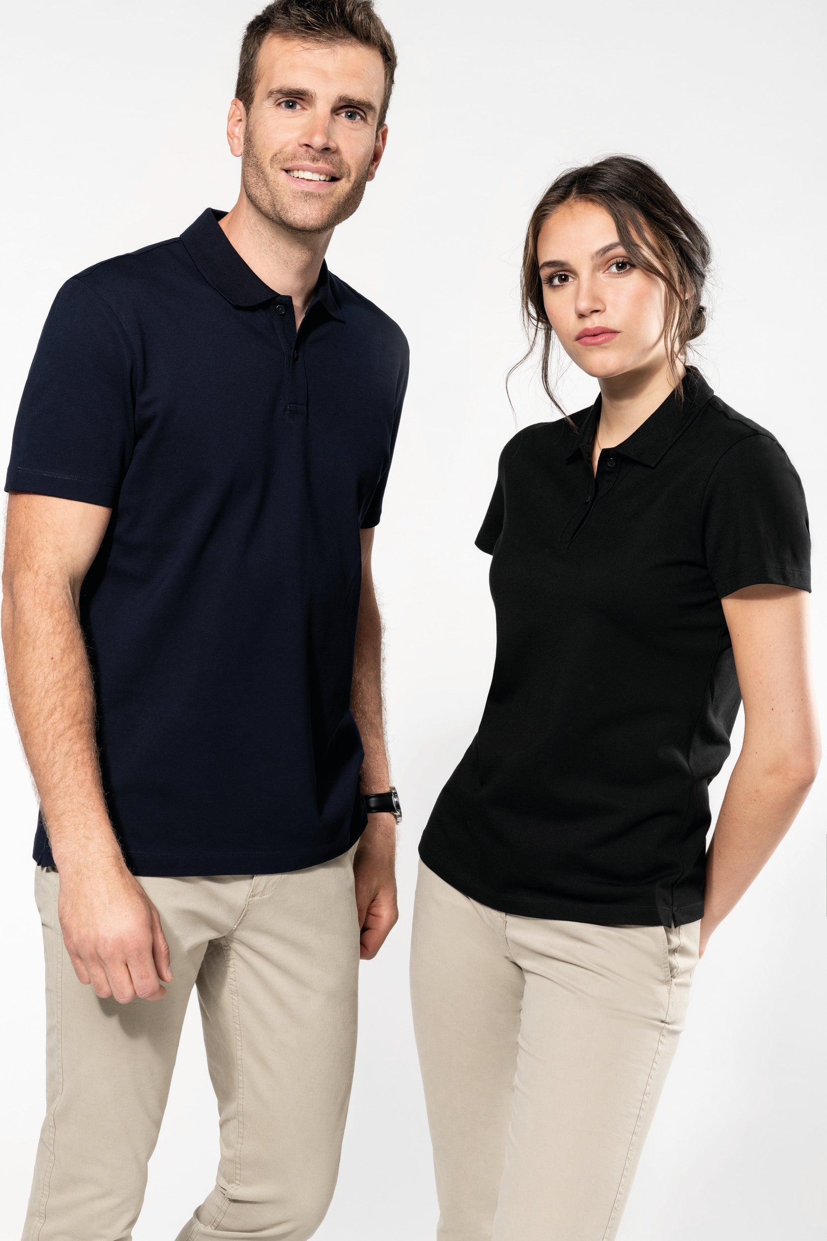 Polo Supima® manches courtes femme