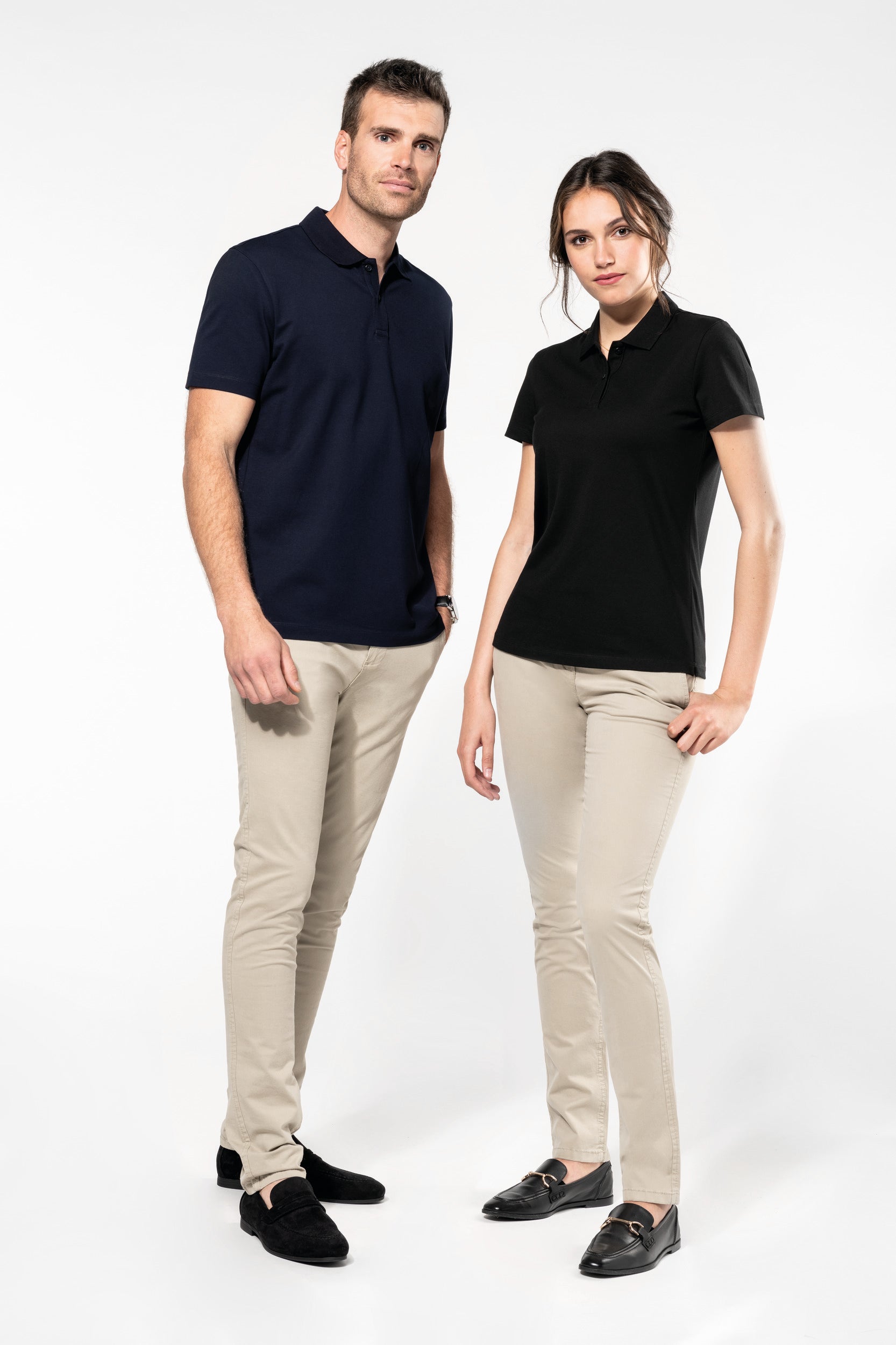Polo Supima® manches courtes femme